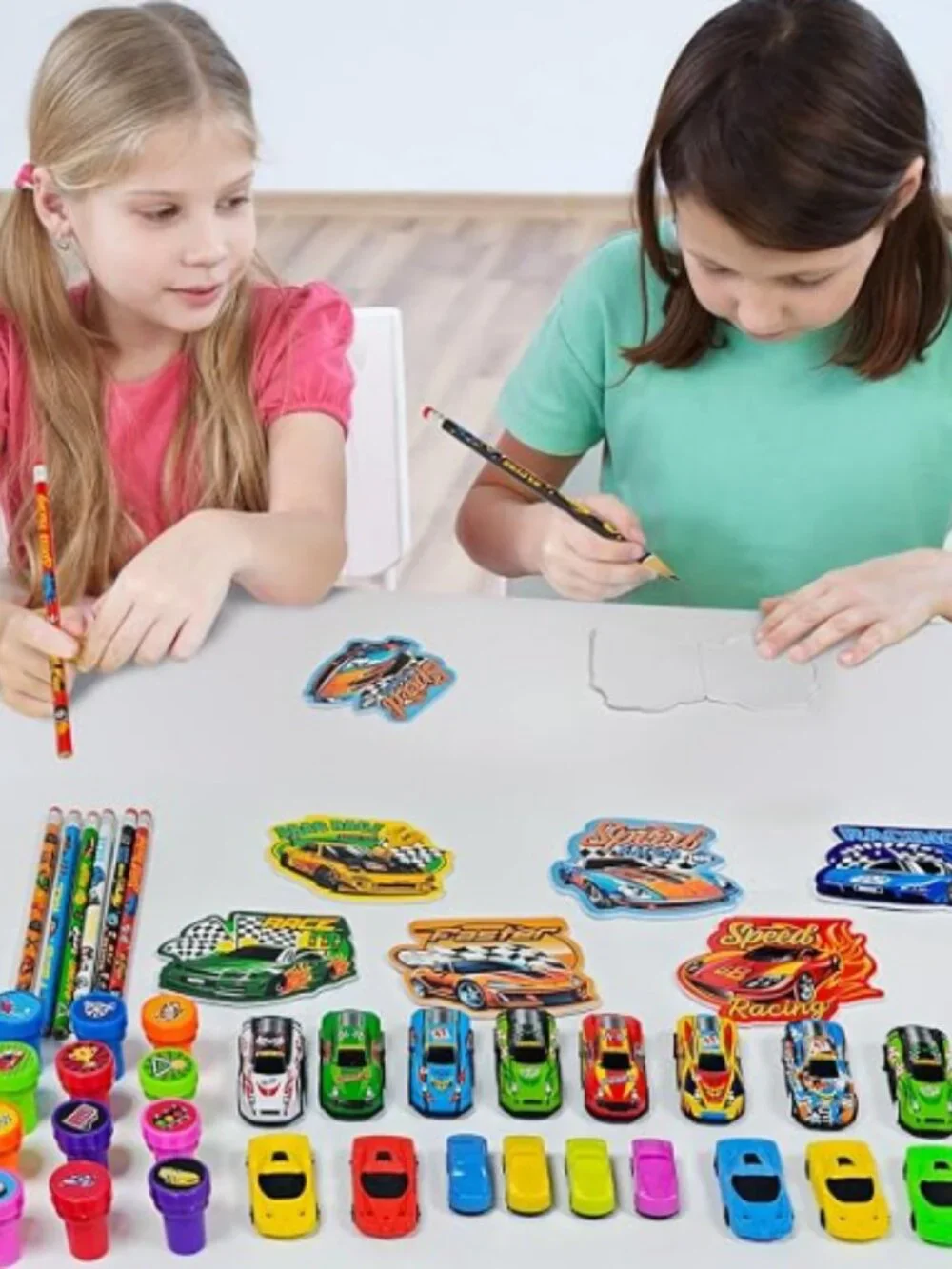 96 PCS Race Car Themed Party Favors
